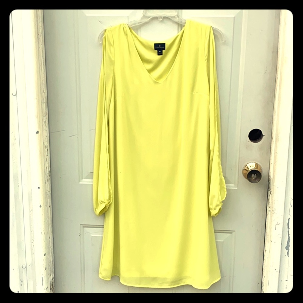 Soft Neon Yellow Long Sleeve with Slit/Open Sleeve